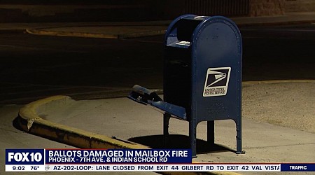 Mailbox with election ballots lit on fire in swing state Arizona