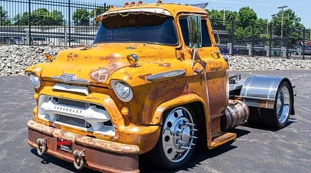 383 Stroker–Powered 1957 Chevrolet 5100 w/Custom Motorized Bicycle at No Reserve