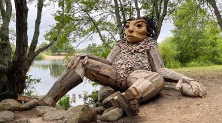 The Troll Statues of Ninigret Park in Charlestown, Rhode Island