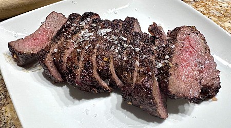 I tried Ina Garten's recipe for New York strip steaks. The tender, juicy cuts of meat were some of the best I've ever had.