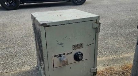 Look: Mystery safe dumped at side of Texas road