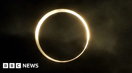 Watch: ‘Ring of fire’ eclipse shines over South America