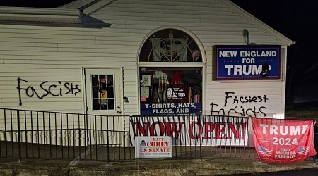 Trump merch store in Connecticut vandalized