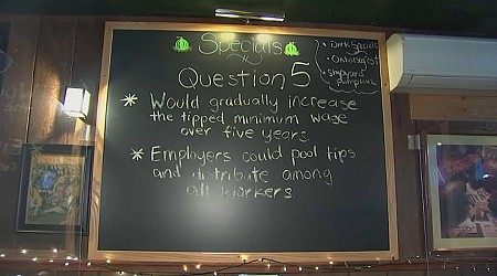 Mass. Question 5: Should minimum wage for tipped workers be increased?