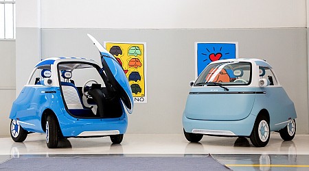 Cute and curvy bubble car ready to make your vacation electric