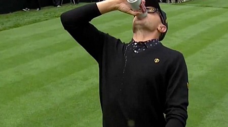 Mackenzie Hughes begins Presidents Cup with wild beer chug