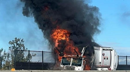 Update: I-5 southbound lane reopens after truck fire, hazmat response in Eugene