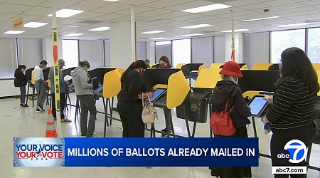 Millions of ballots already mailed in across California with early voting underway