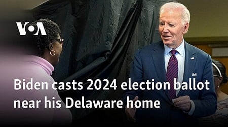 Biden casts 2024 election ballot near his Delaware home