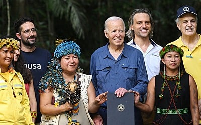 Biden touts his climate legacy during landmark visit to Amazon rainforest