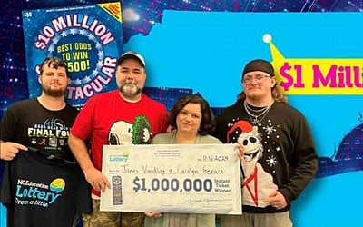 $500 lottery prize leads N.C. man to $1 million jackpot