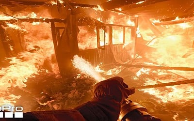 Heroic GoPro POV: Brave Firefighters Face Down a Raging House Fire in Chile