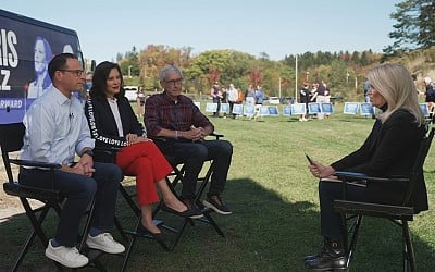 'Blue Wall' Democratic governors boost Harris with bus tour