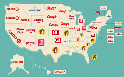 The Most Popular Gas Station in Each State, Mapped