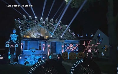 WATCH: House has epic ‘Beetlejuice’-inspired Halloween lights display