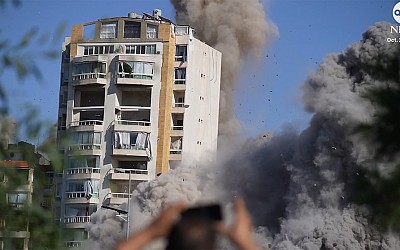 WATCH: Dramatic footage shows Beirut building demolished in Israeli airstrike