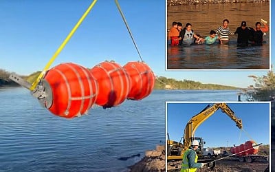 Texas drops more migrant-blocking buoys into Rio Grande