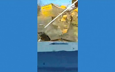 WATCH: Highway worker dodges truck on New York interstate