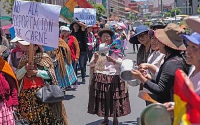 Protesta contra la inflación en Bolivia