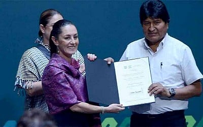 Condena Sheinbaum ataque contra Evo Morales en Bolivia