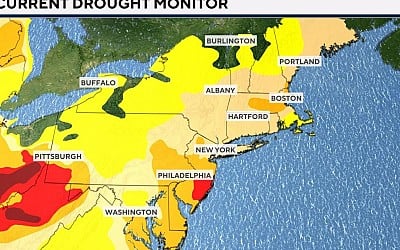 Maps show drought and fire conditions in Northeast states