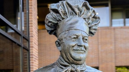 Chef Boyardee Statue in Omaha, Nebraska