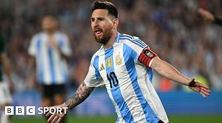 Messi hits hat-trick as Argentina beat Bolivia 6-0