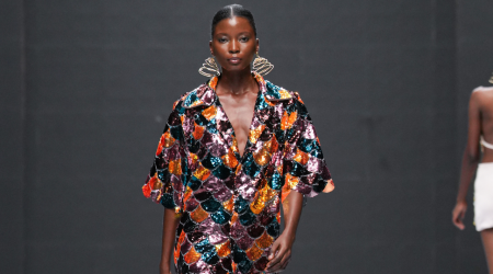 All The Trends At Lagos Fashion Week: Bubble Hems, Bold Metallics, And Kitschy Florals