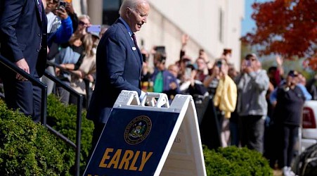 Biden casts 2024 election ballot near his Delaware home, waiting in line with other voters