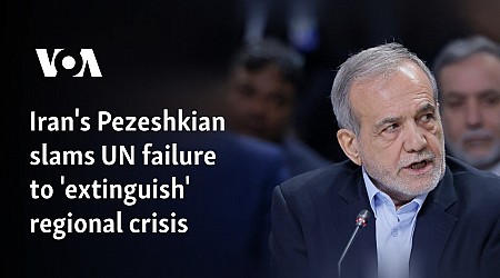 Iran's Pezeshkian slams UN failure to 'extinguish' regional crisis