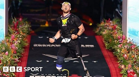 Monger breaks Ironman record for double amputee