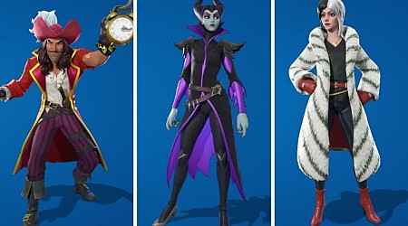 Fortnite Releases Disney Villains Bundle Featuring Captain Hook, Maleficent, & Cruella de Vil