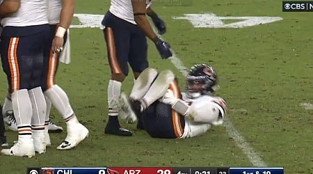 Caleb Williams injury update: Bears QB limps off after taking garbage time hit vs. Cardinals