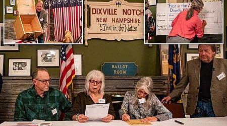 Trump, Harris split 6 votes cast in Dixville Notch, NH as Election Day kicks off