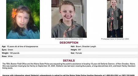 Search continues for missing 14-year-old Maine girl