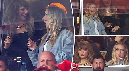 Taylor Swift, Brittany Mahomes cheer on Chiefs before Election Day