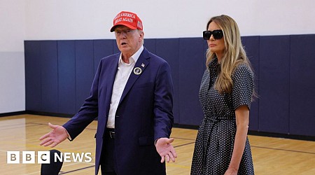 Watch: Donald Trump casts his vote with wife Melania