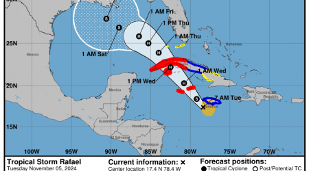 How will Tropical Storm Rafael affect Panama City and Bay County? Here's the latest.