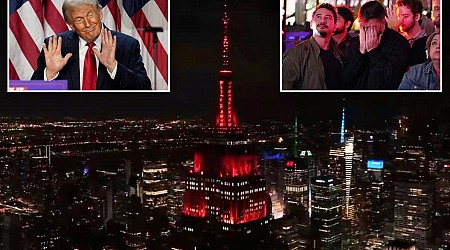 Liberals fume after NYC's Empire State Building turns red for Trump