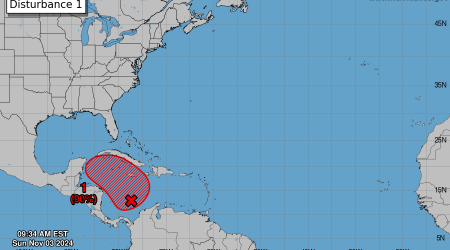 System in Caribbean has 40% chance of developing over 7 days. Here's Polk County's forecast