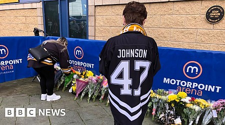 Fans remember ice hockey player Johnson one year on