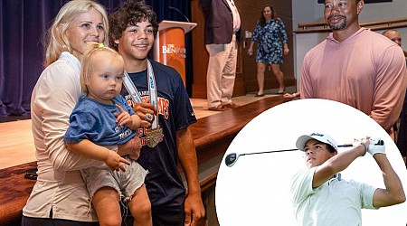 Tiger Woods, ex Elin Nordegren ride together at son Charlie's tournament