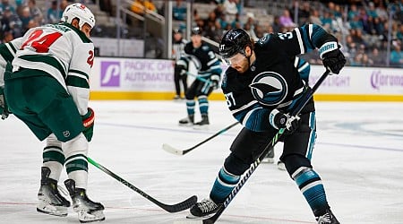 San Jose Sharks' Macklin Celebrini scores in loss to Minnesota Wild