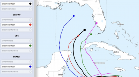 Tropical Storm Sara Path Update, Tracker