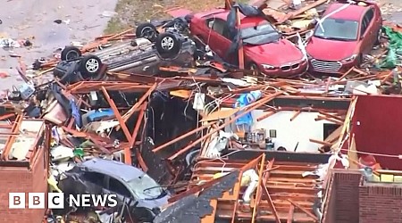 Aerial footage shows damage left by Oklahoma tornadoes