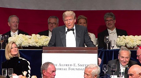 WATCH: Trump and Harris trade jabs at NYC Catholic charity event, though Harris wasn't there