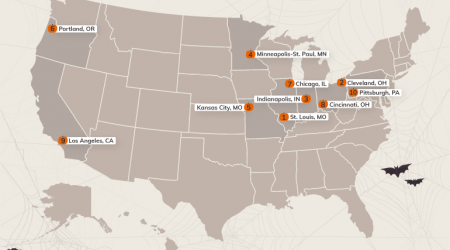 The Best Cities for Halloween Enthusiasts, Mapped