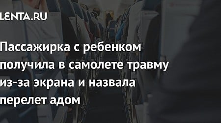 Пассажирка с ребенком получила в самолете травму из-за экрана и назвала перелет адом