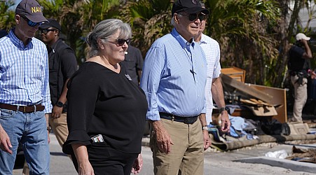 Biden surveys Milton damage in Florida and announces funding for electric grid