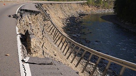 Driver dies after crashing on hurricane-damaged highway in North Carolina